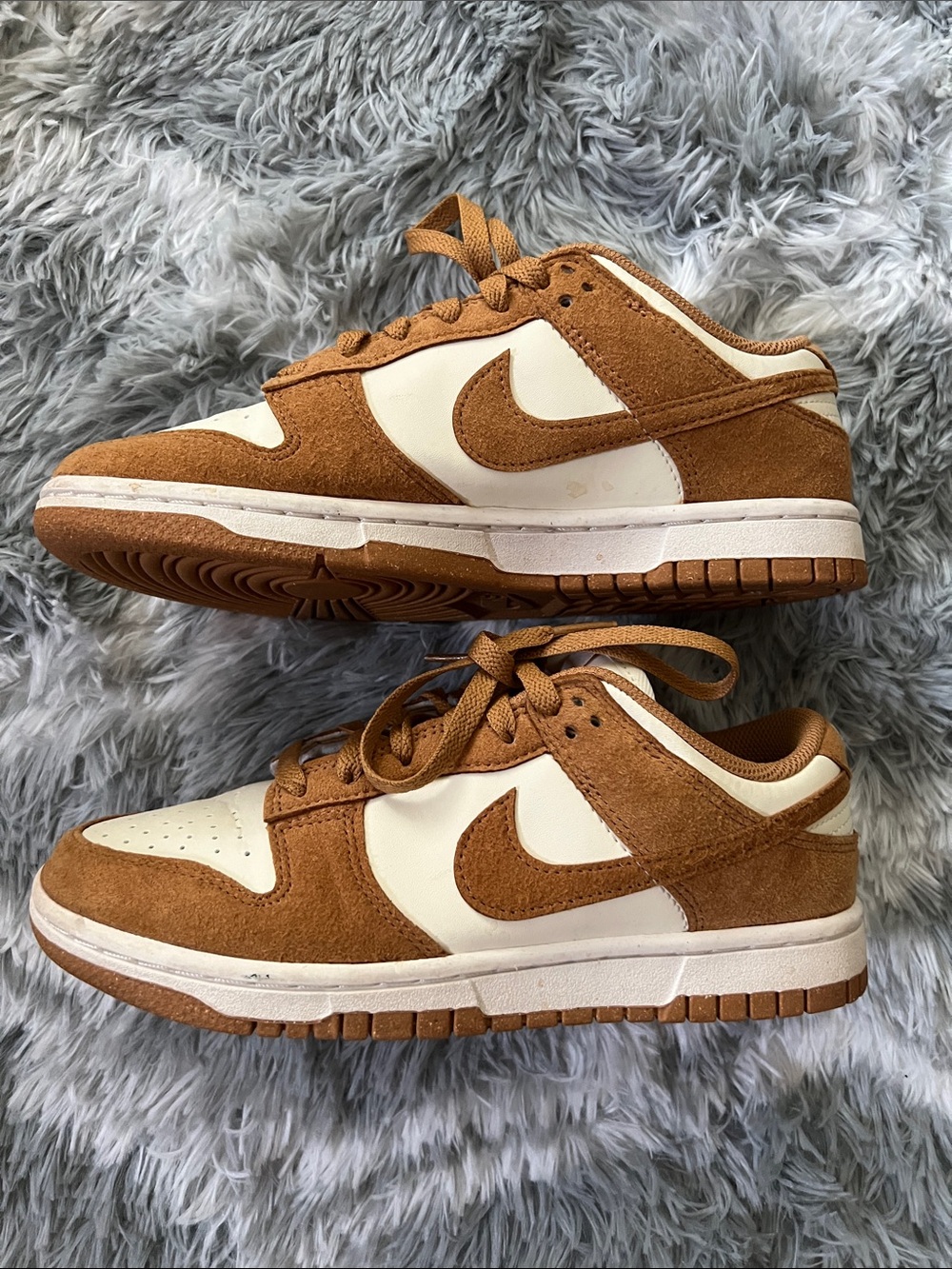 Nike Suede Brown and Cream Low-Top Sneakers - Picture 4 of 8